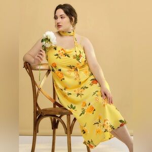 Simple Retro Elena Chiffon Dress - Large